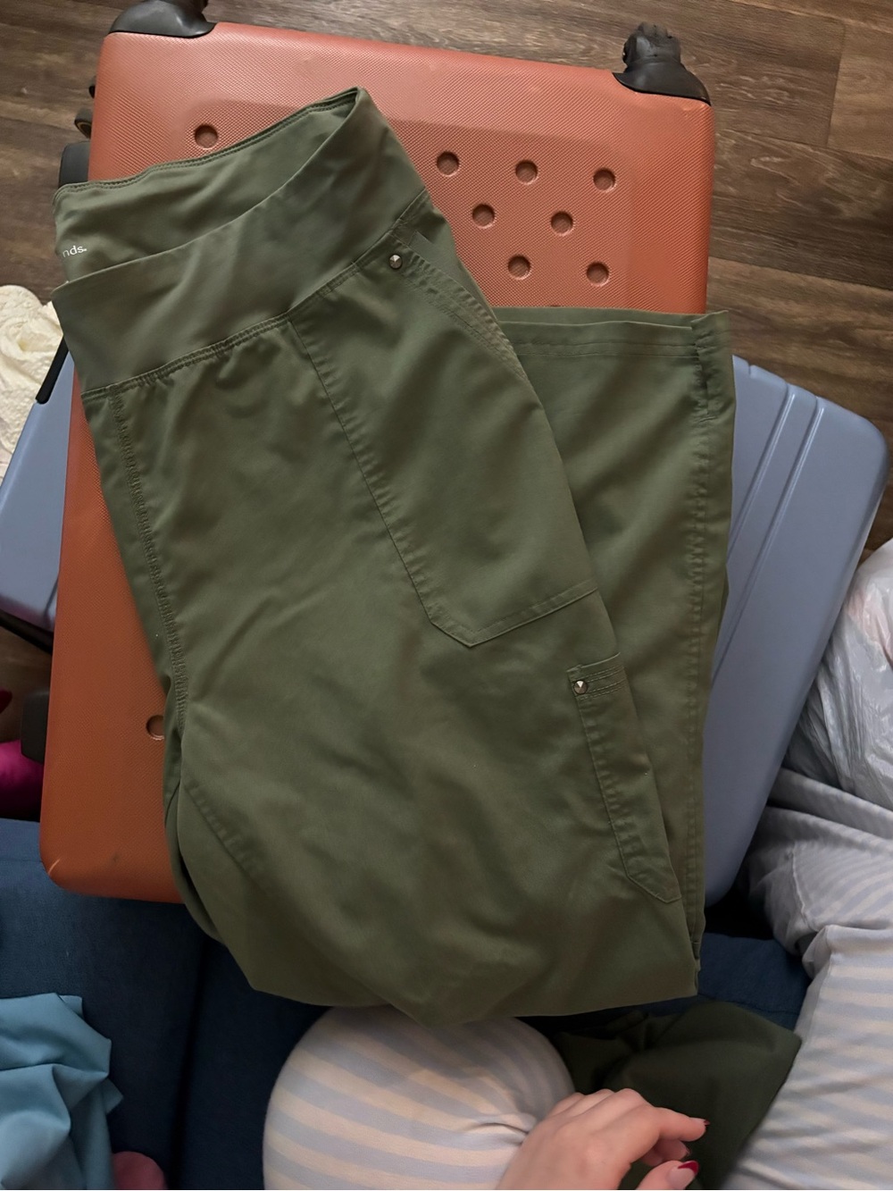 Healing Hands Scrubs Olive Green Women's Cargo Pants